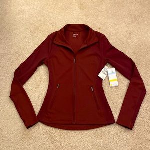 ZELLAPerformance Zip Front Workout Jacket XS Burgundy NWT